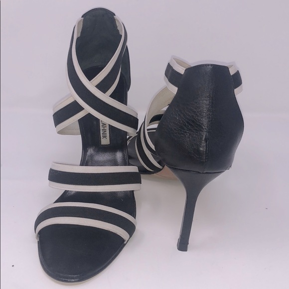 Manolo Blahnik elastic striped sandals - Picture 3 of 6